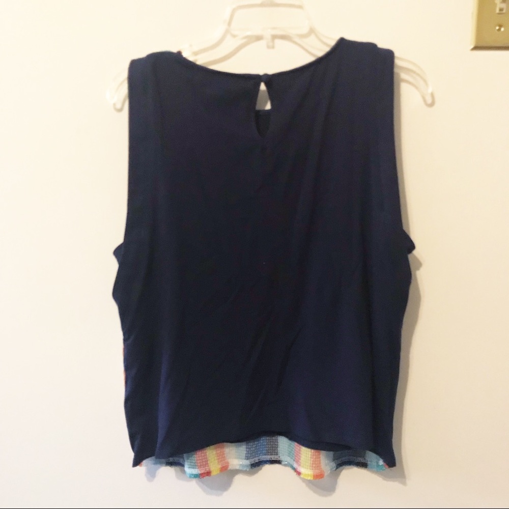 Eva Franco “Gail Rainbow Striped Tank”. - Picture 5 of 7